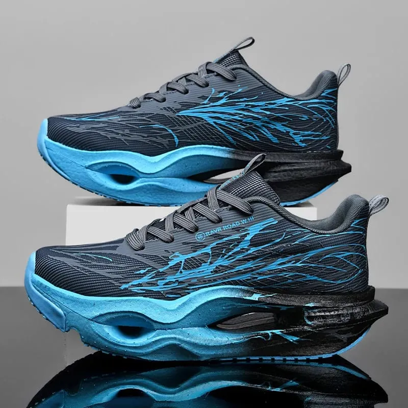 Men Women Ultra Light Carbon Plate Running Shoes Breathable Mesh Upper Soft Midsole Rubber Outsole for Running Training Sneakers — image 2