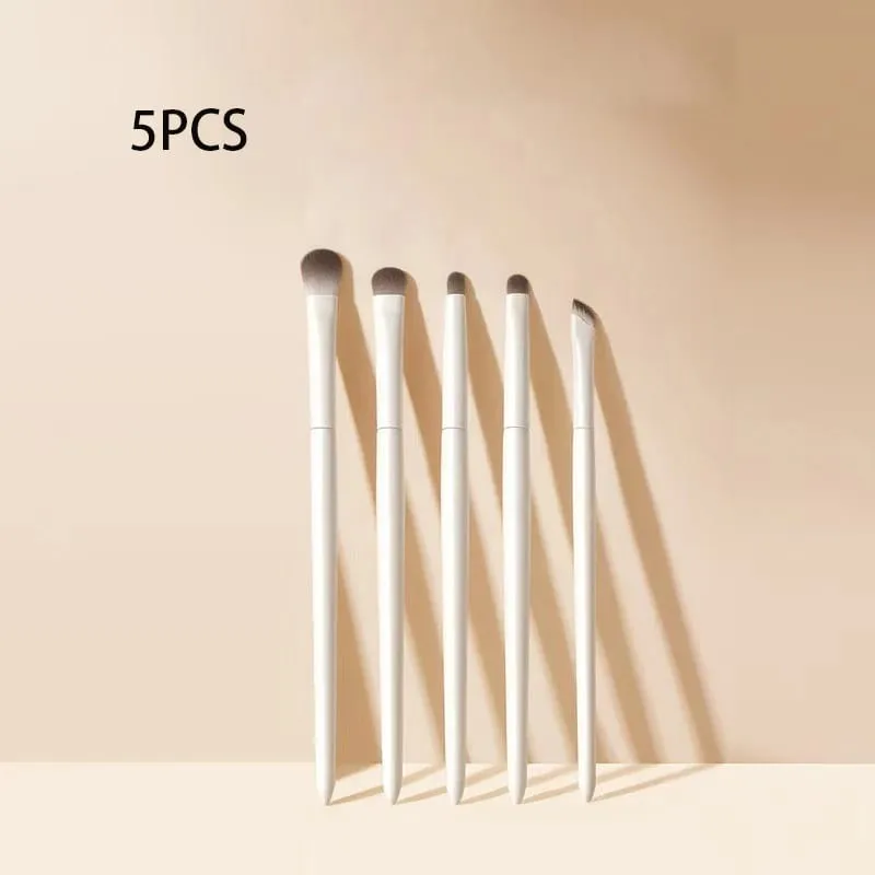 5/8/10Pcs Natural Eye Makeup Brushes Set Detail Eyeshadow Brush Makeup Brush White Ultra Soft Eyeshadow Eyeliner Makeup Tool — image 8