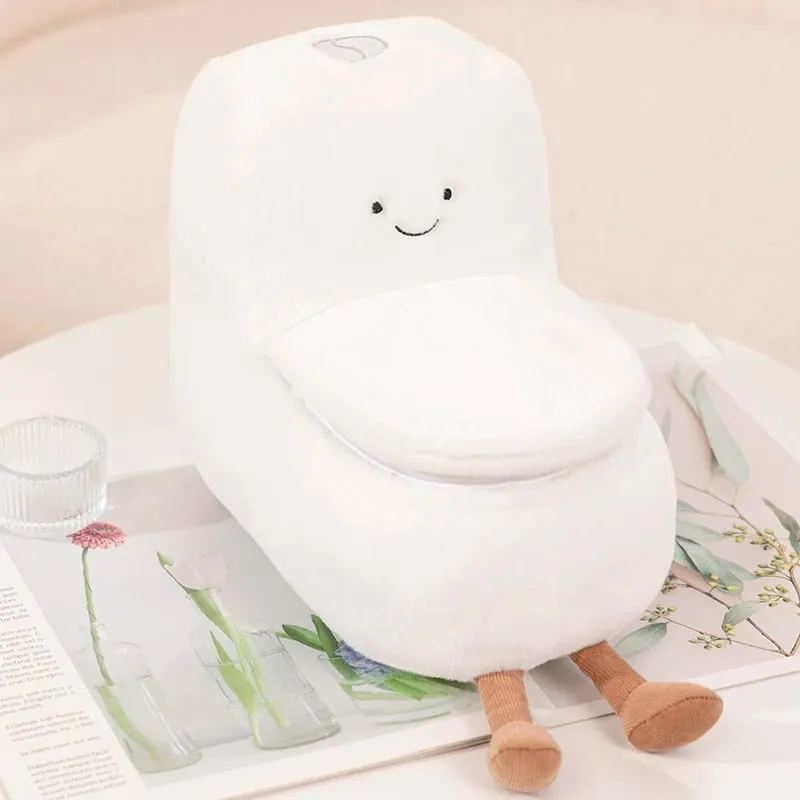 Kawaii Toilet Plush Humanoid Toy Stuffed Poop Roll Paper Plushie Smiling with Legs Prop Decor Gift