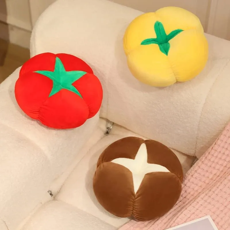 Kawaii Mô Phỏng Veggie Trái Cây Sang Trọng Đệm Hồng Nấm Nấm Cà Chua Mềm Mại Trang Trí Gối Cho Phòng Ngủ Sofa Quà Tặng — image 7