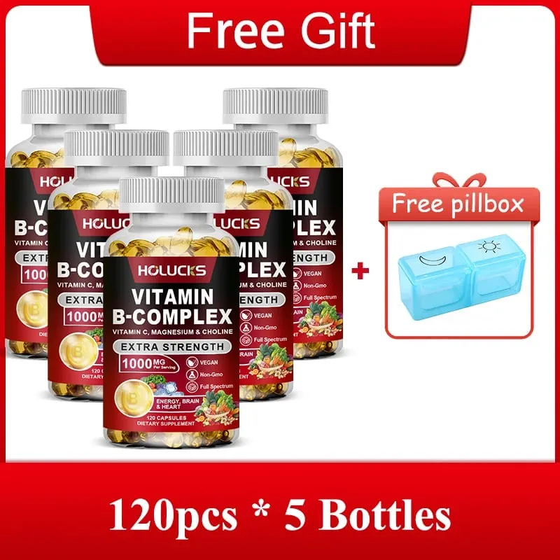 Yimiduk Premium Vitamin B Complex Capsules with Biotin & Folate Support Promotes Healthy Hair Skin & Hormone Balance Non-GMO — image 8