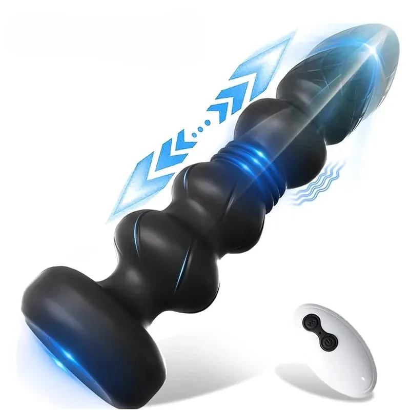 Telescopic Vibrating Butt Plug Anal Vibrator Wireless Remote Toys Women Anal Dildo Prostate Massager Men Buttplug — image 1