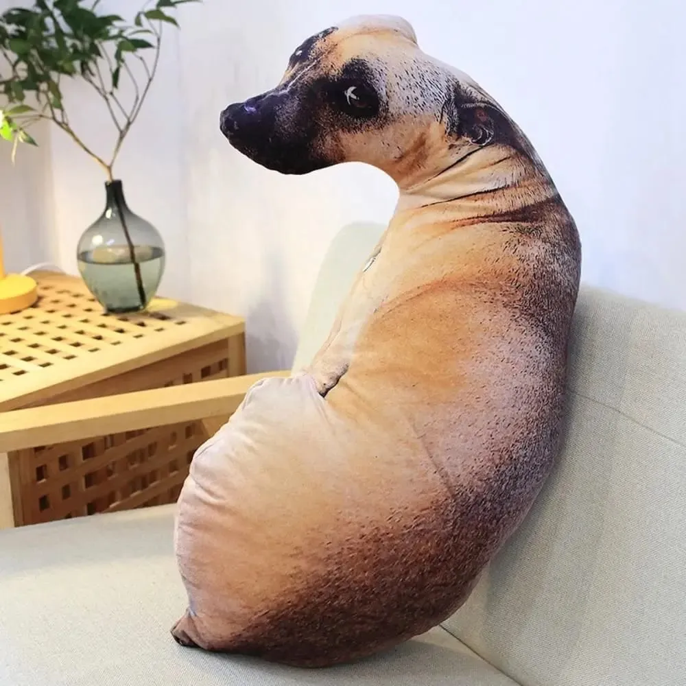 Cute 3D Lifelike Animal Throw Pillow Soft Plush Dog Pillow Creative Cushion Home