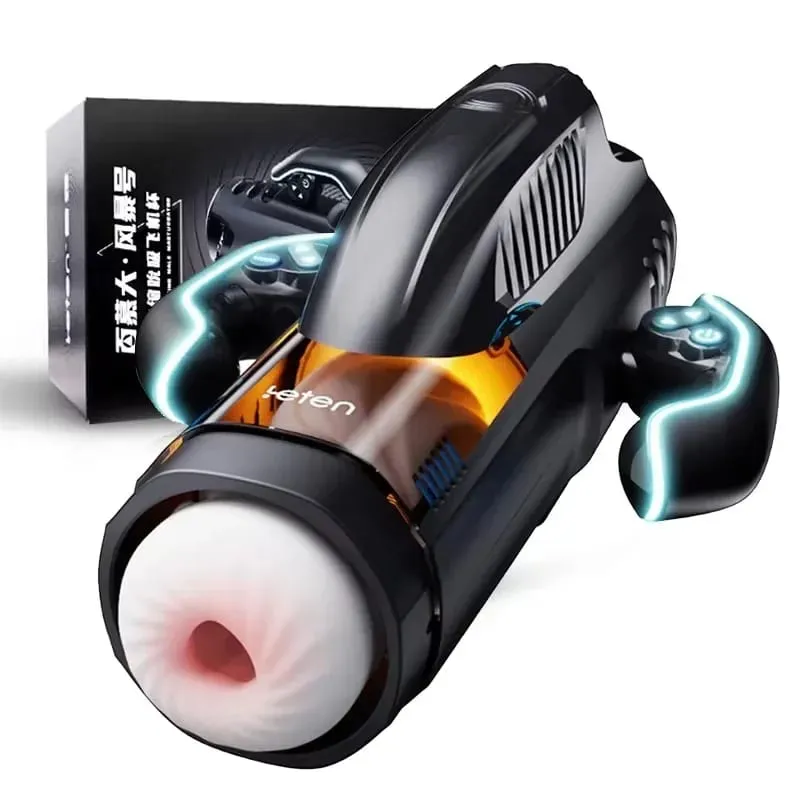 Leten Male Masturbator Automatic Cup with Sucking Thrusting Modes Heating Blowiob Hand Free Sex Machine Adult Sex Toy for Men — image 1