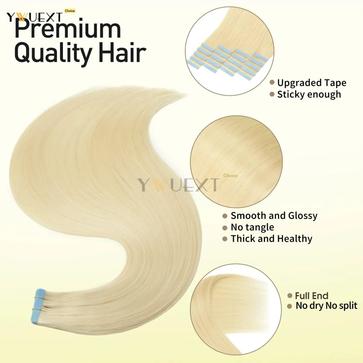 30G-50G Tape in Human Hair Extensions Natural Straight Machine Remy Hair 20pcs/pack Natural Look Hair Easy to Wear for Women — image 3