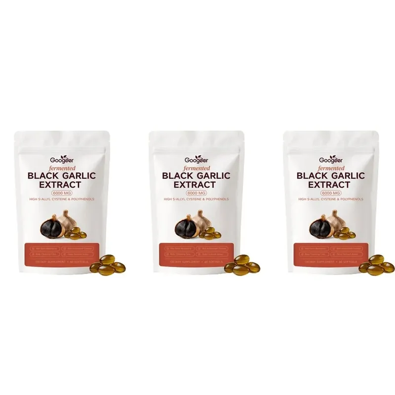 Googeer Fermented Black Garlic Extract Softgels with Antioxidant Protection and S-Allyl Cysteine & Polyphenols 60 Softgels