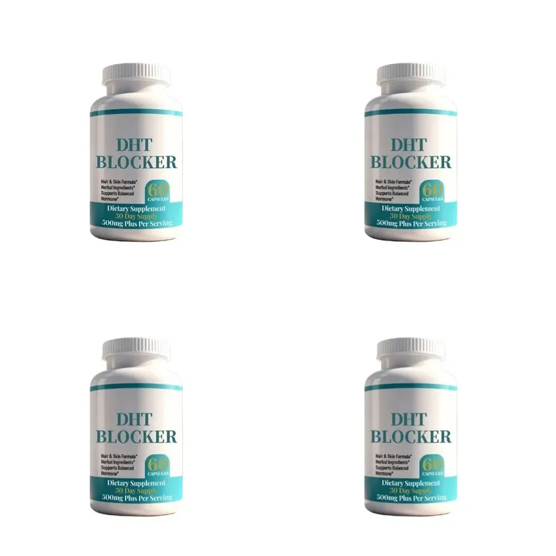 DHT Blocker Capsules with Biotin 5000mcg Vitamin C D E B6 & Zinc for Healthy Hair and Skin Support Gluten-Free 60 Count