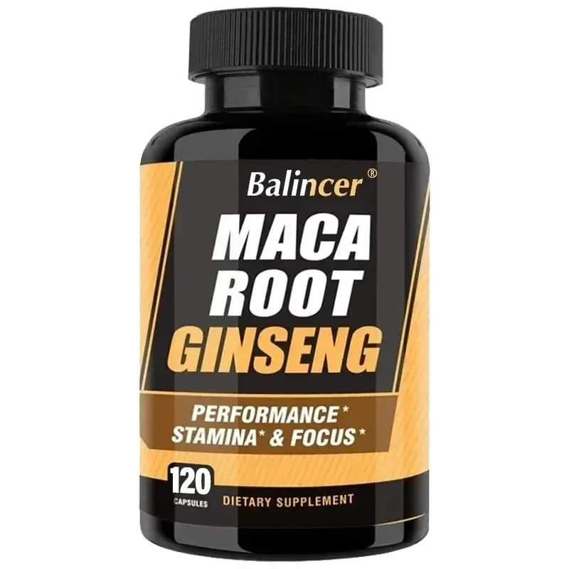 Maca Root Capsules 10000mg with Ginseng Energy Muscle Mood Energy Strength & Men's Health Support Relieve Fatigue — image 9