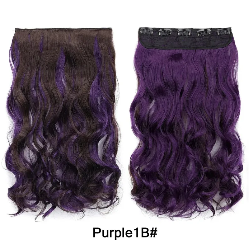 Water Wavy Clip in Hair Extension Synthetic Hair Highlight Silky Soft Natural Look with Invisible Lace Weft Hairpieces for Women — image 10