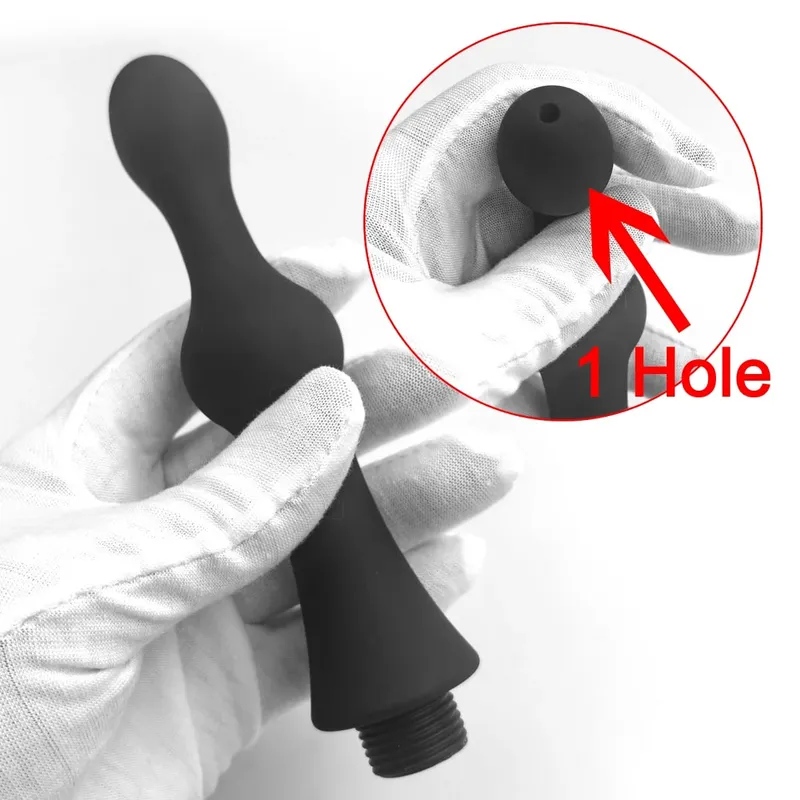1Pcs Silicone butt flush plug-in shower enema anal dilators toilet cleaner adults sex toys BDSM Bondage sexual wellness — image 10
