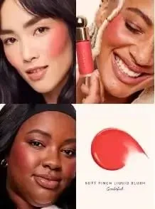 Raro set per il trucco di bellezza Punti salienti liquidi Rimane umido e non si secca Blush Crema Lustrous Moist Nature Liquid Blush