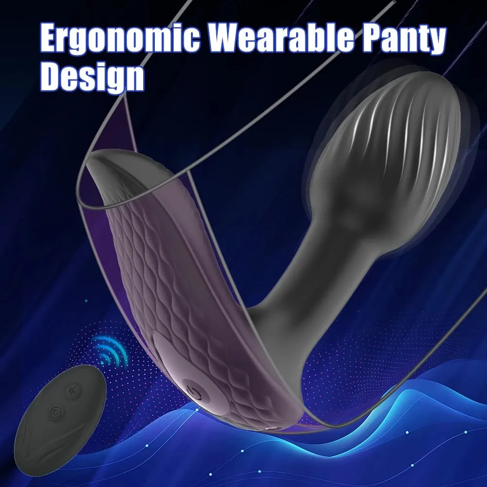 Wireless Remote 9 Modes Anal Plug Vibrator 360 Rotation Wearable Vibrating Butt Plugs Prostate Massage Adult Sex Toys For Women — image 6