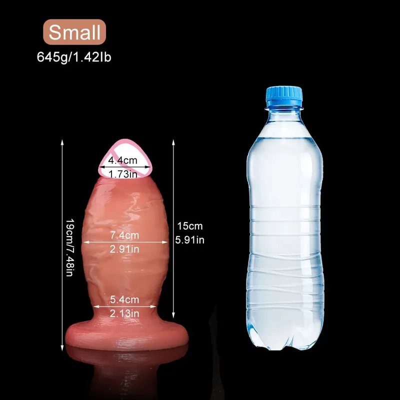 Vastag vibrátor anális szexjátékokhoz 18+ Folyékony szilikon fenékdugó Hatalmas anális valósághű műpénisz, vaskos dugó női férfiak meleg maszturbáció