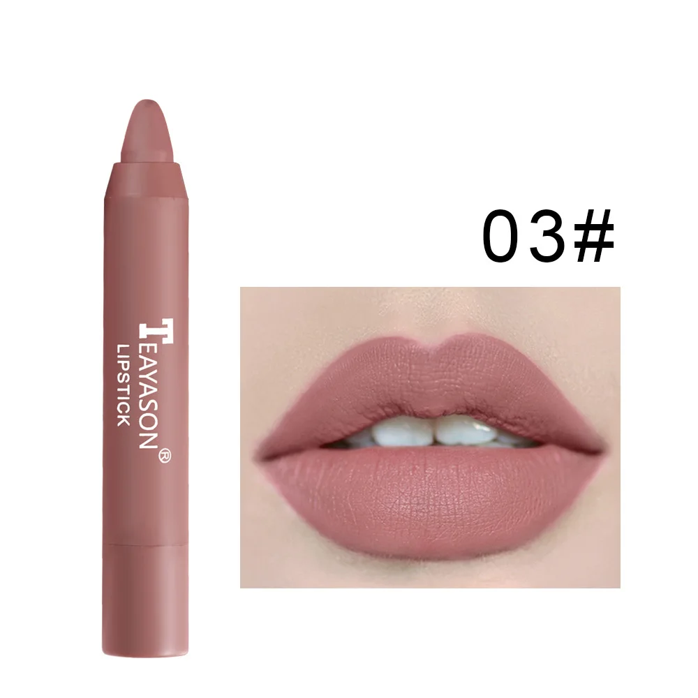 Penna per rossetto nudo albicocca impermeabile sexy rosso marrone rossetto opaco tinta contorno labbra fodera trucco duraturo tazza antiaderente cosmetici