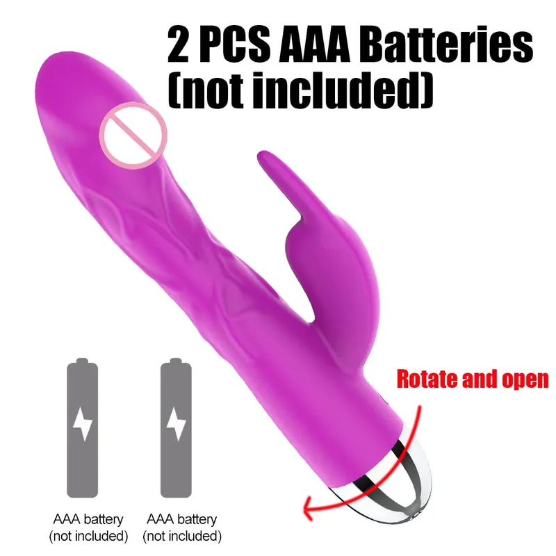 Silicone Rabbit Vibrator 3-in-1 G-Spot Clit Anal Beads Stimulator 10 Modes Thrusting Vibrating Sex Toy for Women — image 18