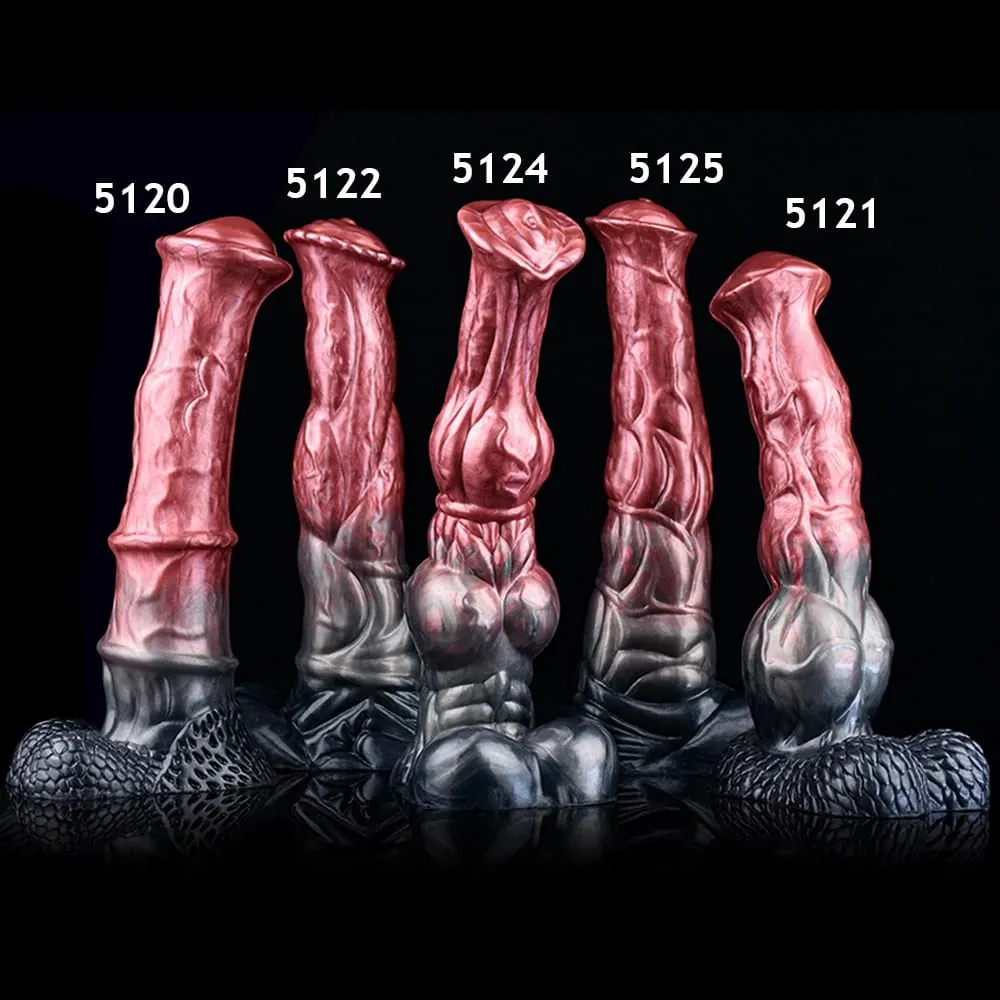 Silicone Horse Dildo Long Penis Anal Plug Huge Knot G-spot Vaginal Stimulator with Suction Cup Adult Sex toy for Women Men — image 6