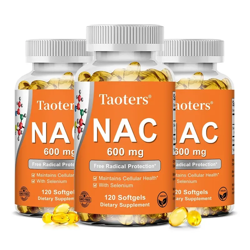 NAC N-Acetyl Cysteine Capsules Immune Respiratory Health Antioxidant Supplements Non-GMO Gluten-Free — image 1