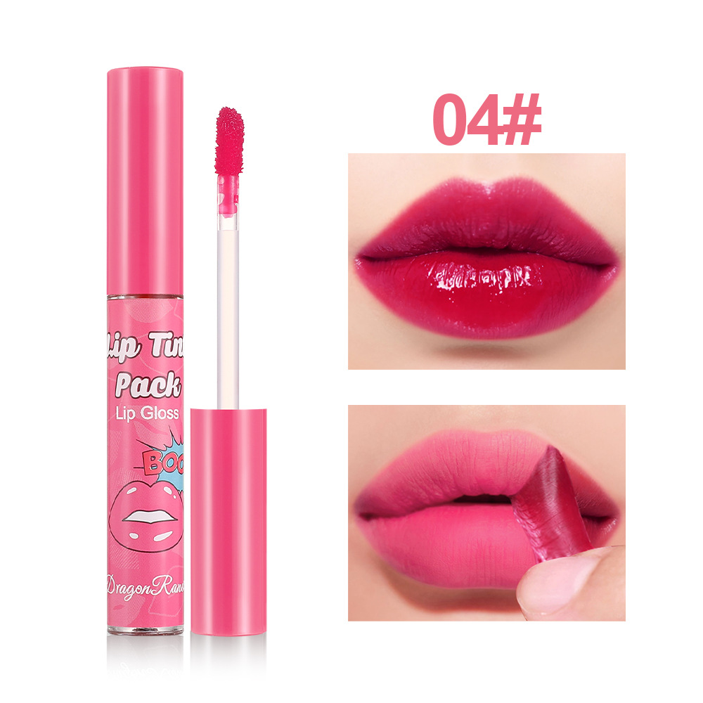 Peel Off Rose Red Lip Gloss Contorno delle labbra Contorno del tatuaggio Macchia per labbra Resistente al trasferimento impermeabile Strappo Peel Off Rossetto Trucco