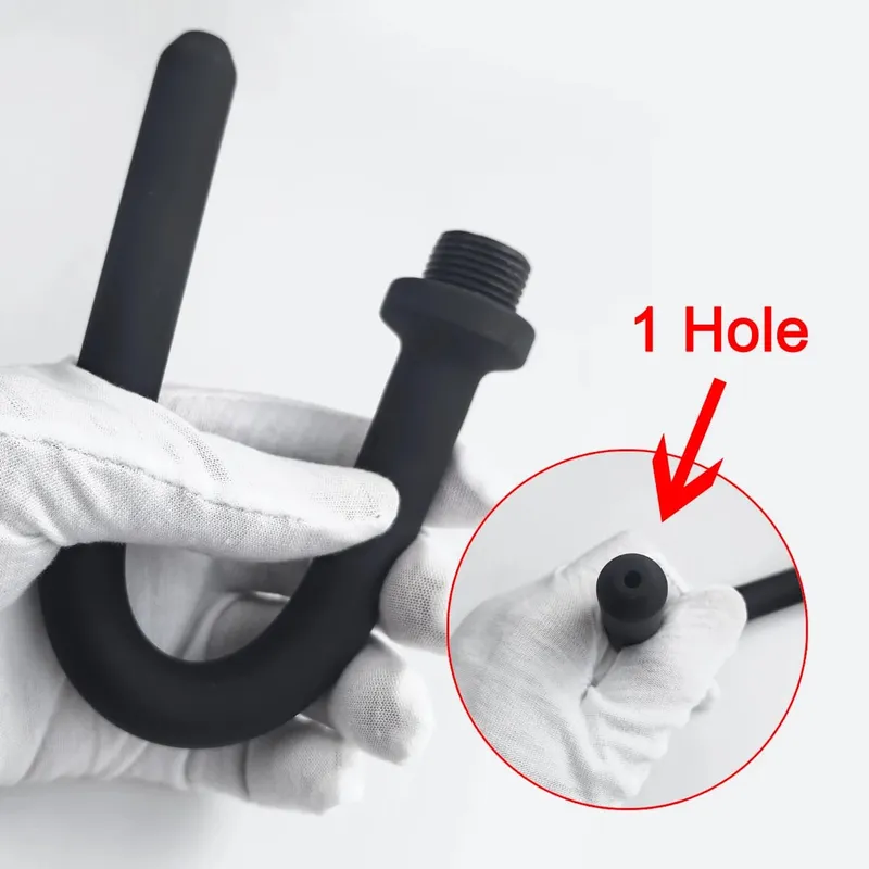1Pcs Silicone butt flush plug-in shower enema anal dilators toilet cleaner adults sex toys BDSM Bondage sexual wellness — image 8
