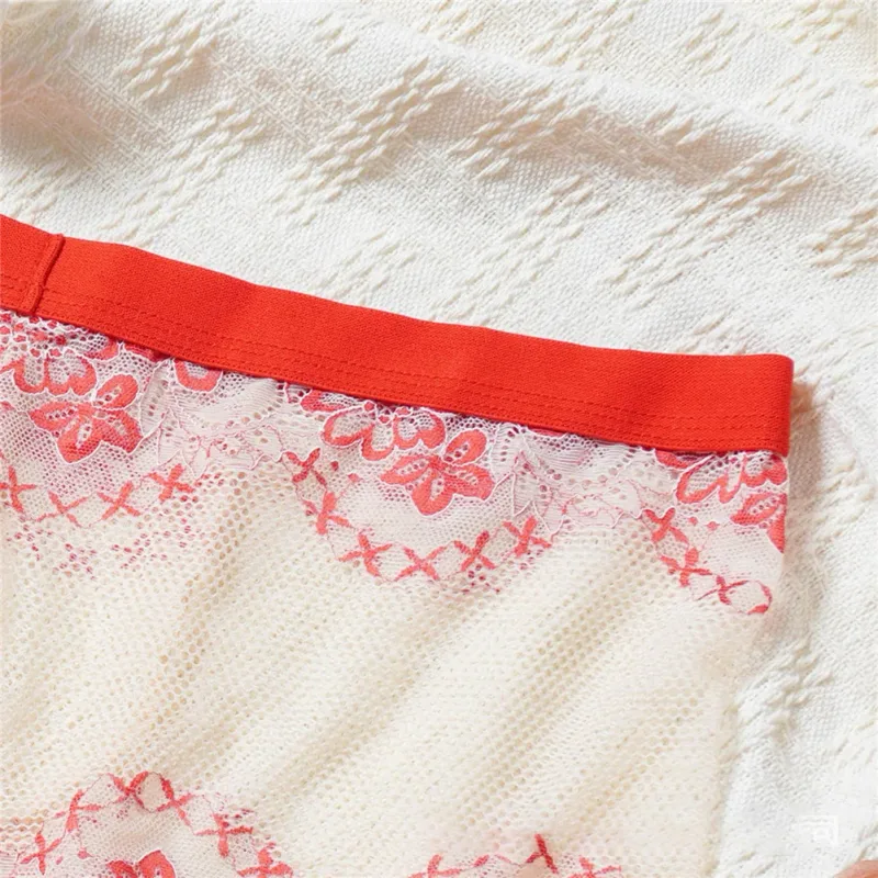 Men Lace Jacquard Mesh Boxer Shorts Underwear Hollow Temptation Exotic Trunks Silk Soft Quick Dry Breathable Sexy Panties — image 28