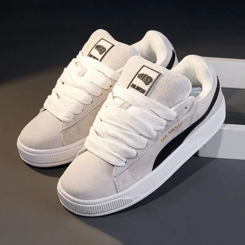 Skate Sneakers、LowTop Casual Board ShoesRetroFlat WalkingTrainers、Lace Up Platform Daily Footwear、Breathable Streetwear Sneakers — image 6