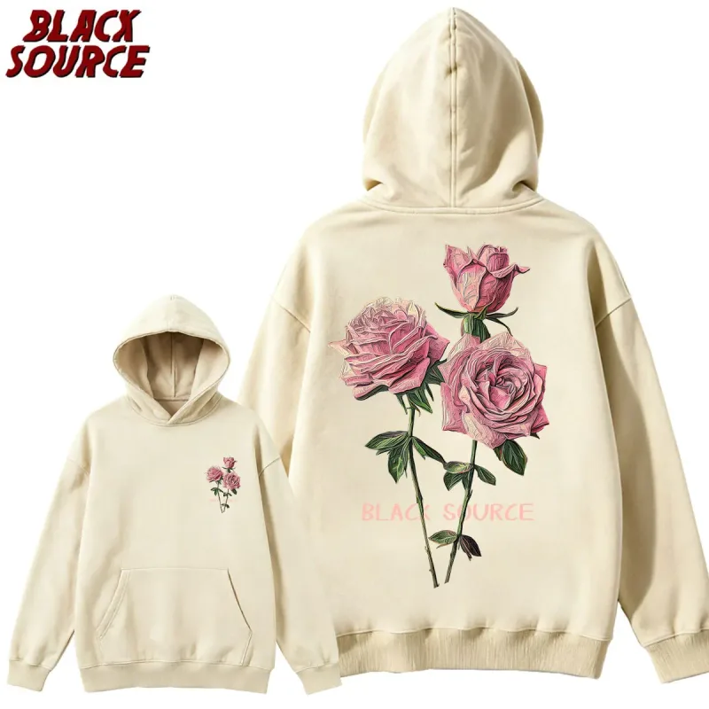 MP630 Hip Hop Men's Streetwear Retro Vintage Washed Anime Graphic Hoodie, Harajuku Casual Pullover Sweatshirt, Rose — image 21