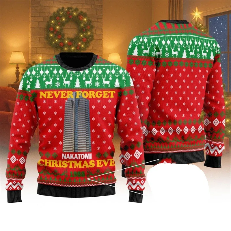 2025 Hot Christmas Ugly Sweater Men Women 3D Print Neon Pattern Santa Pullover Sweatshirt Unique Xmas Clothes Party Sweatshirt — image 10