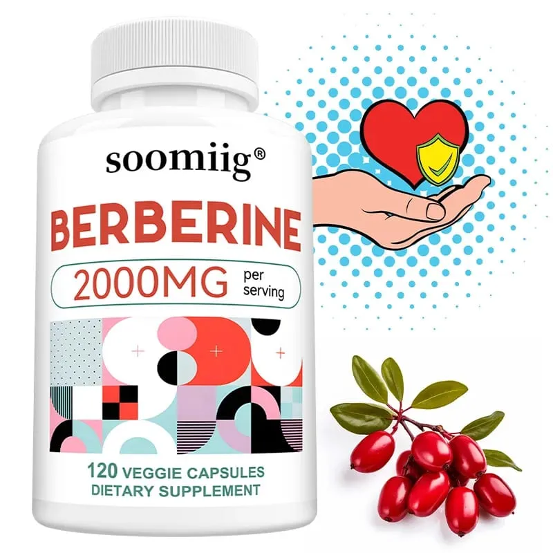 Berberine Capsules 2000mg Supports Heart Cardiovascular Health Digestion Liver Health Immunity & Metabolic Balance — image 1