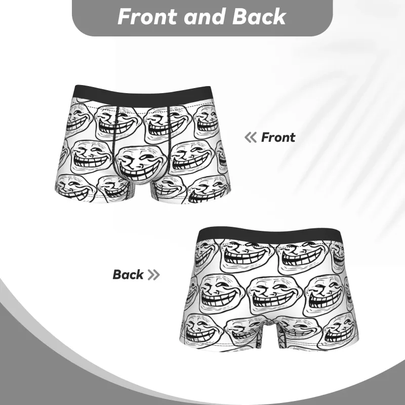 Rage การ์ตูน Trollfac Trunk ตลกกระเป๋าชุดชั้นในขายร้อนรูปแบบนักมวยสั้นสบายกางเกงผู้ชาย PLUS ขนาด — image 5