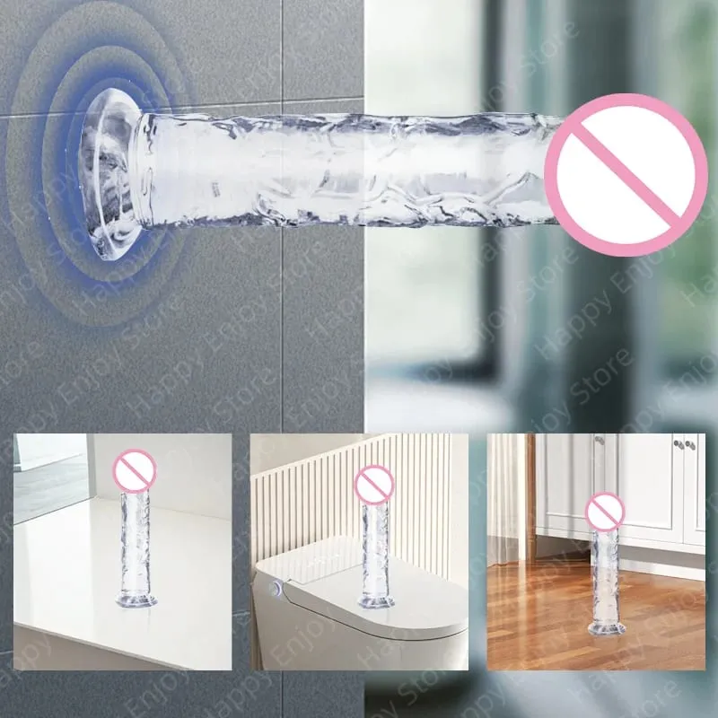 Transparent Big Dick 13 Sizes Realistic Jelly Dildo Women Gay Anal Sex Toys Soft Clitoris Vaginal Masturbators Penis Suction Cup — image 5