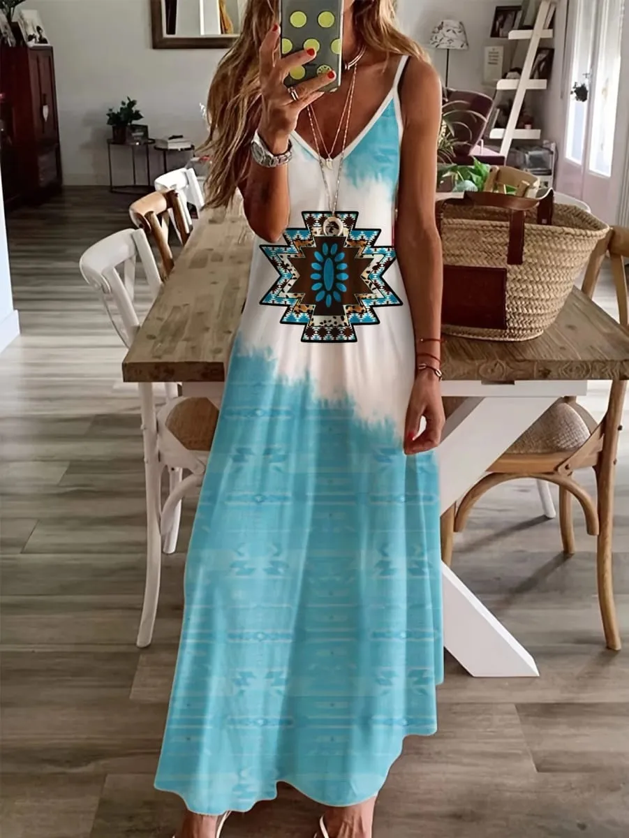 European & American Style: New Fashion Floral Off-Shoulder Strappy Dress — image 2
