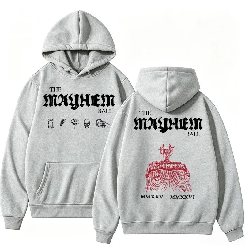 Lady Gaga The MAYHEM Ball Red Dress Hoodies Fashion Pop Music Vintage Sportwear Loose Fleece Casual Men Women Sweatshirt Gifts — image 12