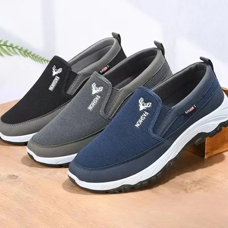 Spring and Autumn Cloth Shoes Men's Outdoor Leisure Sports Shoes Soft Bottom Thick Bottom Wear Resistant and Anti Slip Shoes