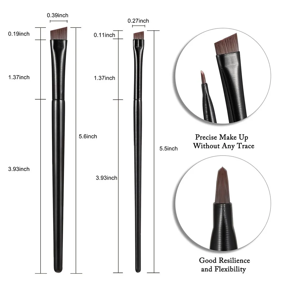 Szemöldök szemceruza ecset kis szögben dőlt penge bélés Szemöldökkontúr ecset Beauty Cosmetics eszköz Smink ecset készlet