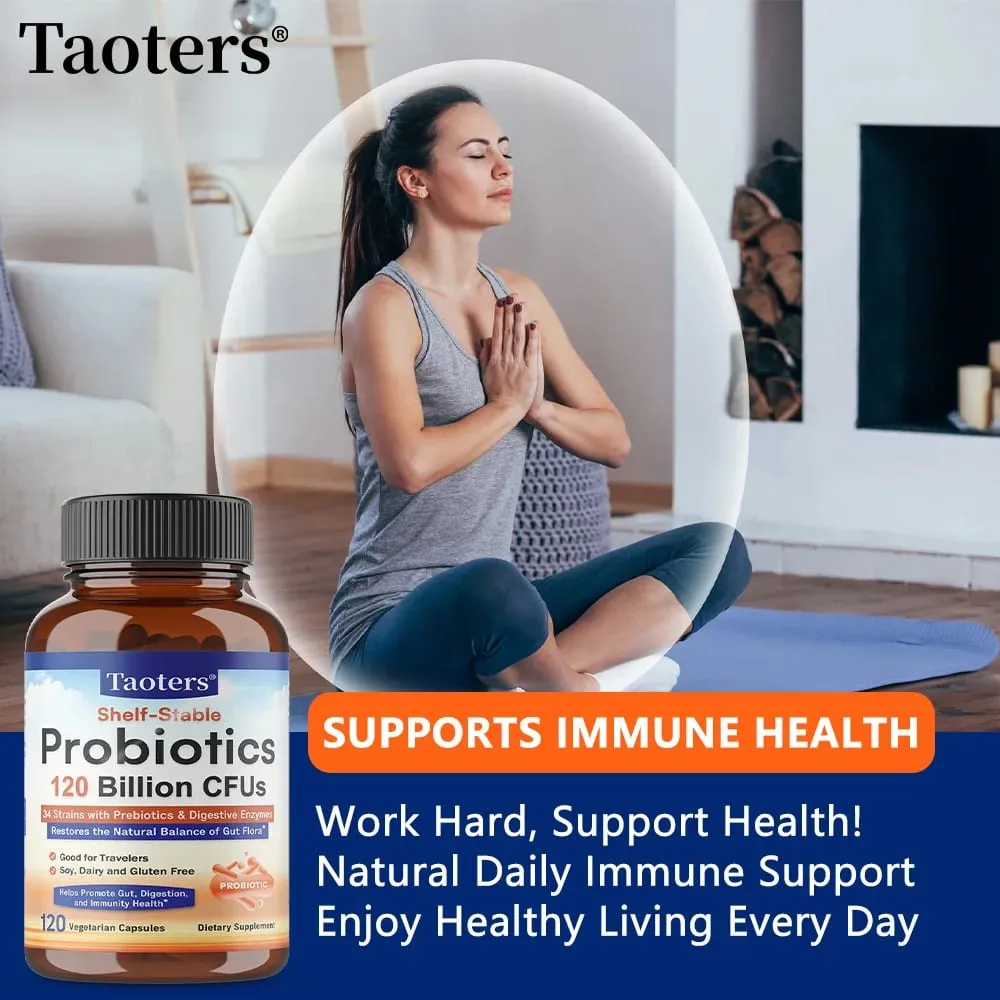 3-in-1 Probiotics Capsules 120 Billion CFUs 34 Strains with Organic Prebiotics & Digestive Enzymes Digestion & Immunity Health — image 5