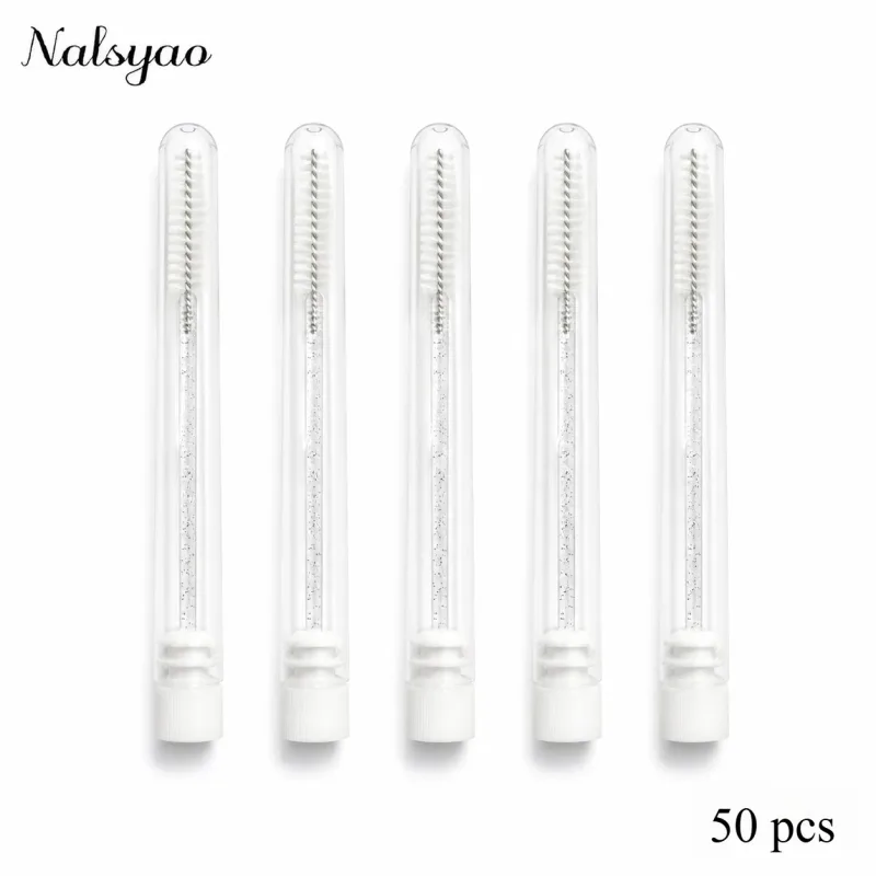 Disposable Mascara Wands Eyebrow Brush Applicator EyeLash Brushes 50pcs Reusable Eyelashes Brush Tube for Eyelash Extension — image 8
