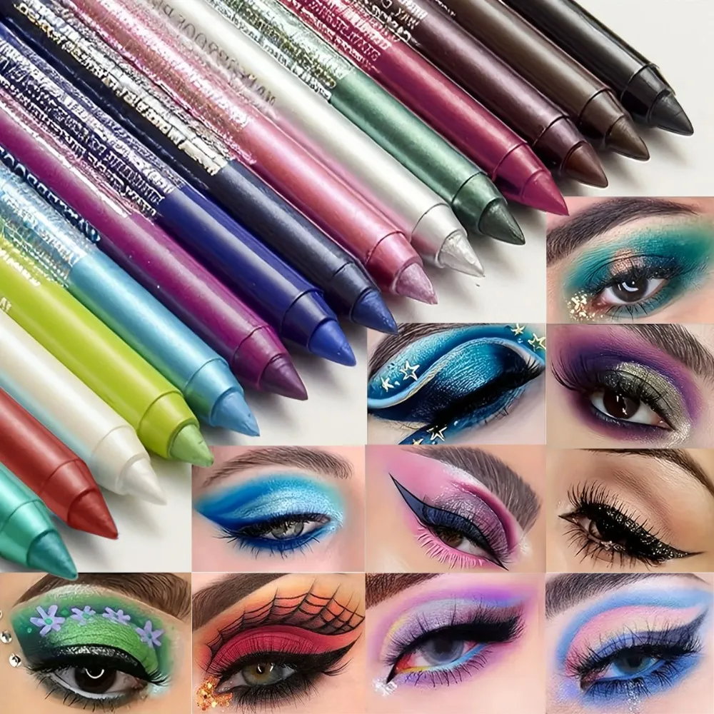 Matita per eyeliner perlescente a 17 colori, colorata, impermeabile, a lunga durata, opaca, liscia, facile da indossare, ombretto, penna per eyeliner, trucco per gli occhi — image 2