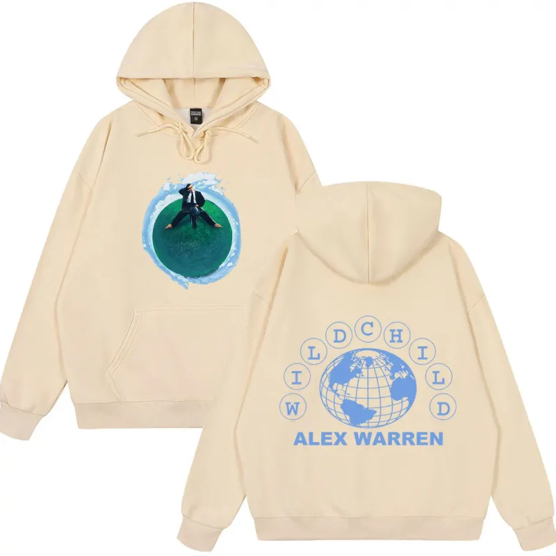 Alex Warren Album Wild child tour 2026 Merch hoodie Men Women Fashion pullover Long sleeves Loose Casual Vintage sweatshirts — image 5