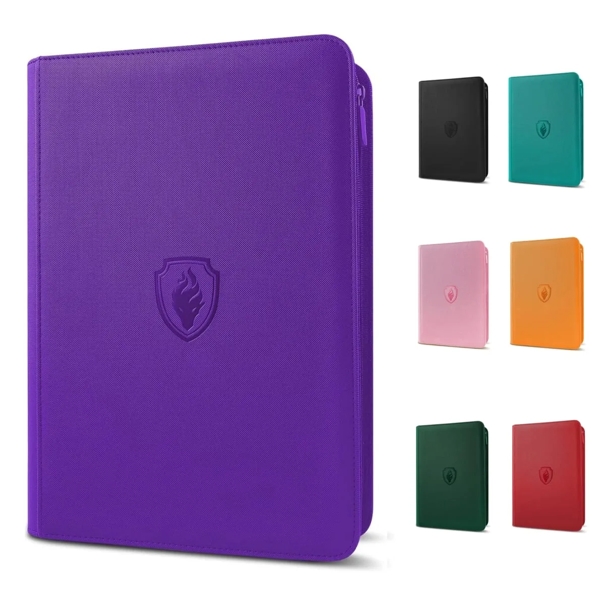 Pasta de cartão com zíper de 9 bolsos 360 porta-cartões de negociação livro premium capa pu pasta com zíper para cartões cartão de carregamento lateral durável — image 1