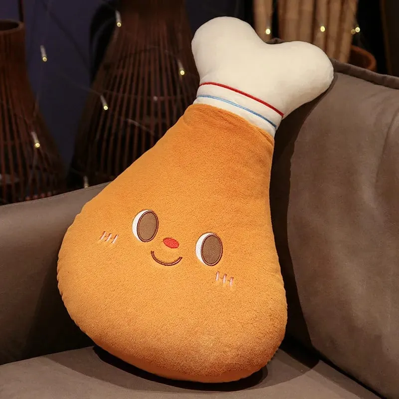 Sød mad Plys pyntepude Fyldt Toast Hamburger Pude Smilende Ansigt Glad Plys Sofa Hjem Indretning Gave