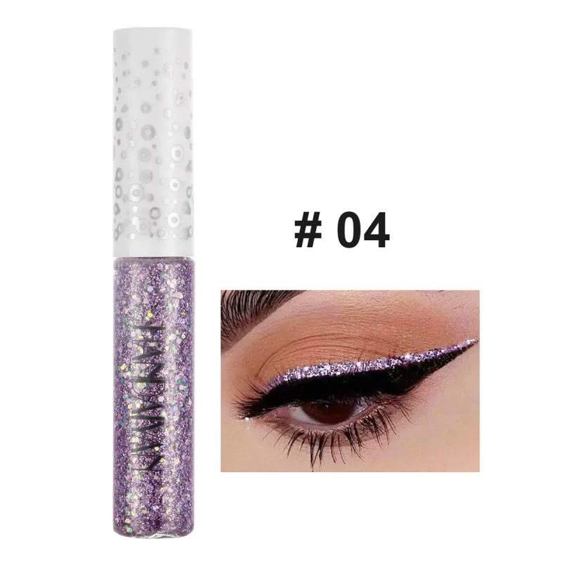 12 Colors Shiny Eye Liners Pigment Silver Rose Gold Color Glitter Liquid Eyeliner Metallic Colorful Makeup For Women — image 15