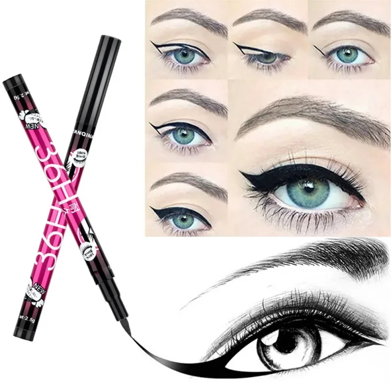 1/3/5 τεμ. Smooth Black Liquid Eyeliner Pen Ultra-fine Pen Tip 36H Eye Liner Pencil Αδιάβροχο μακιγιάζ για αρχάριους — image 10