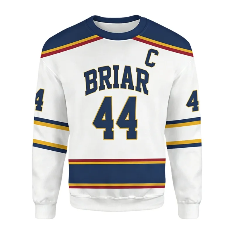 2026 New Off-Campus Briar University Hockey Print Pullover Unisex Casual Streetwear Graham 44 DI LAURENTIS 66 Cosplay Sweatshirt — image 9