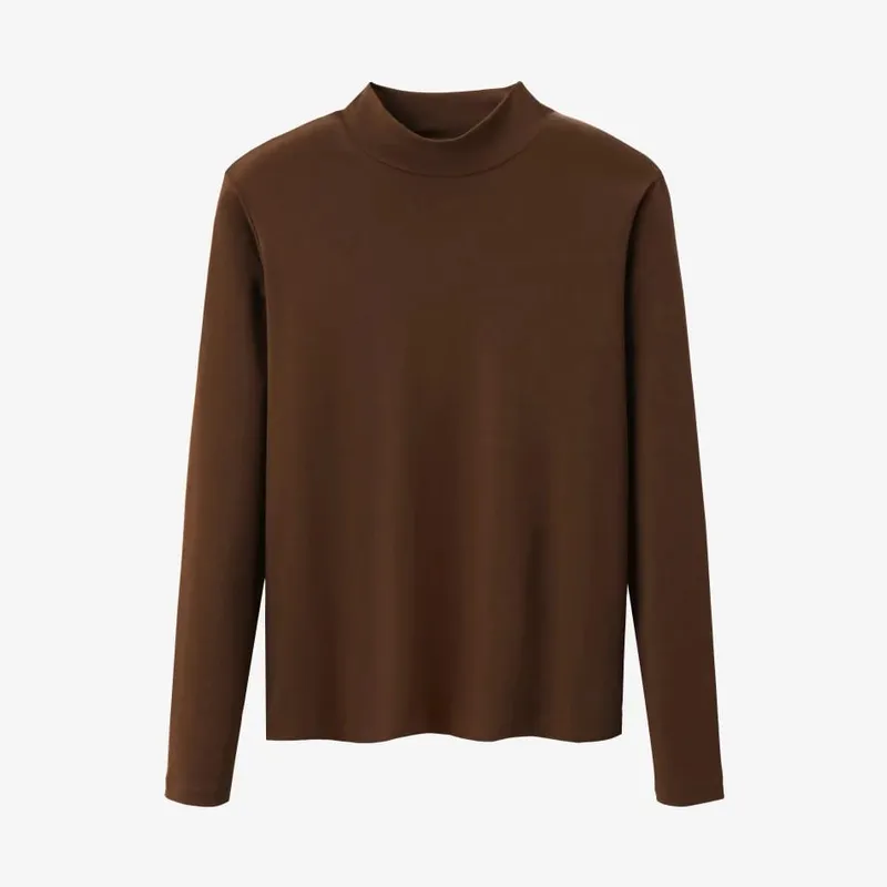 AS AW26 Fluwelen trui-jurk met zijzakken + Jersey basic opstaande kraag