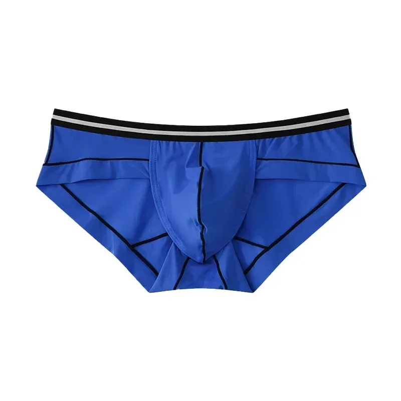 Ice Silk Briefs Seamless Panties Men Bulge Pouch Underwear Male Breathable Underpants Man Sexy U Convex Pouch Bikini Lingerie