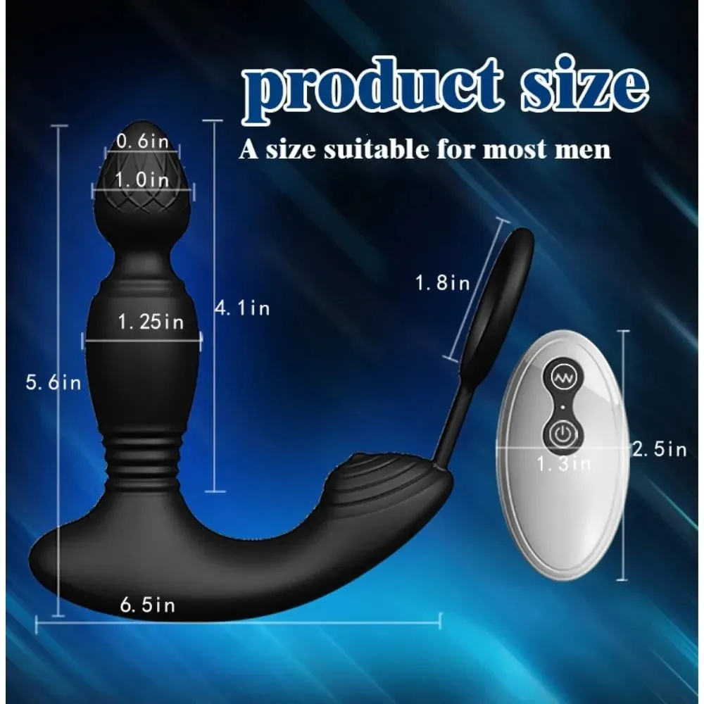 APP Control Vibrator for Men Male Thrusting Vibartor Prostate Massager Delayed Ejaculation Cork Ring Butt Plug Sex Toy for Adult — image 4