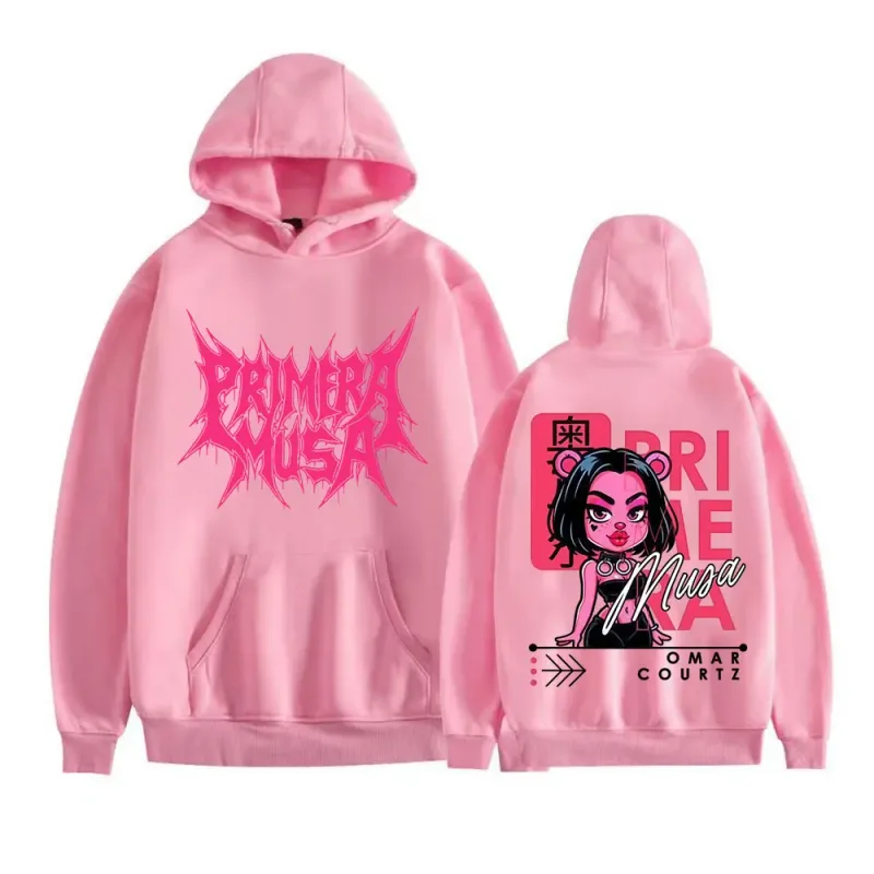 Omar Courtz Primera Musa 2025 World Tour Hoodies Men Women Vintage Hip Hop Streetwear Sweatshirts High Quality Fleece Pullovers — image 7