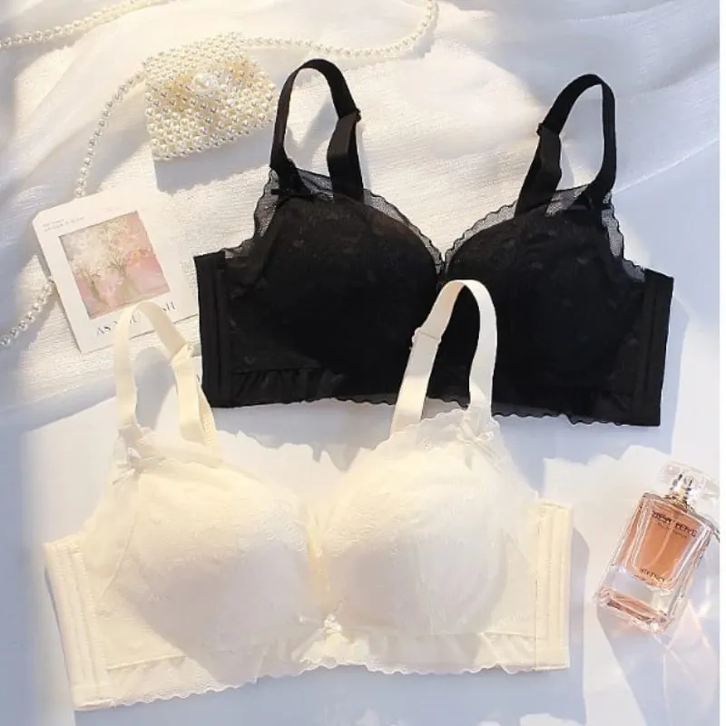 Sexy Pure Desire Breeze Bralette Small Bust Push Up Gathering Anti-Sagging Wirefree Comfort Breathable Lingerie Set Large Look — image 4