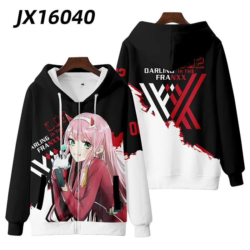Hot Japan Anime Darling In The Franxx Cosplay Zipper Hoodies 3D Print Men Women Hip Hop Tracksuit Zipper Hoodie Men's Clothing — image 15