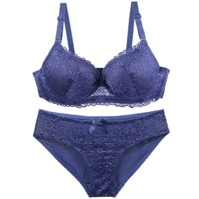 2024 novo conjunto de sutiãs sexy rosa cinza azul bege borgonha preto malha roupa interior para mulher push up arco bc cup lingerie — image 2